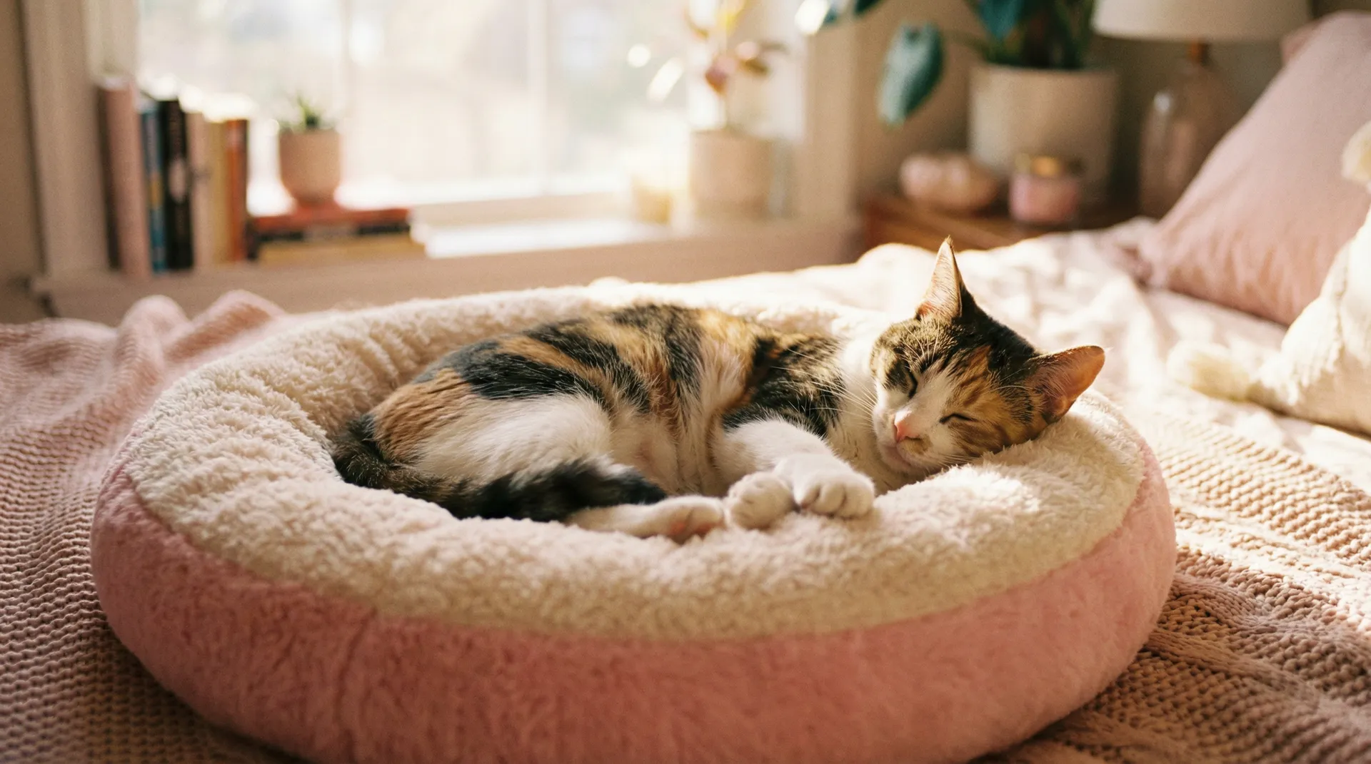 三花猫安静入睡 - 调教校花